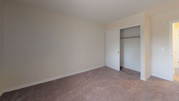 apartment bedroom with closet